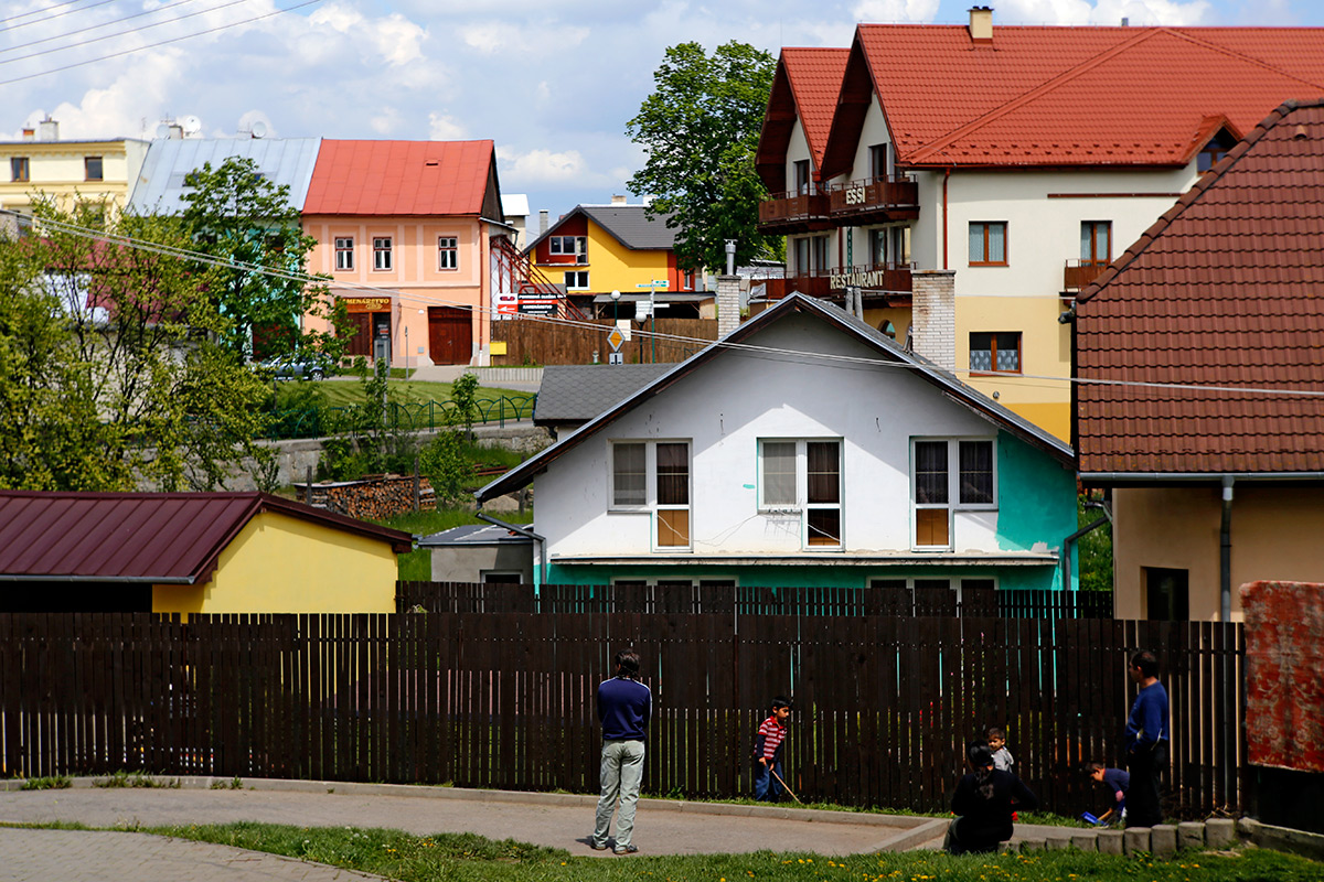 スロバキアの長閑な町並み