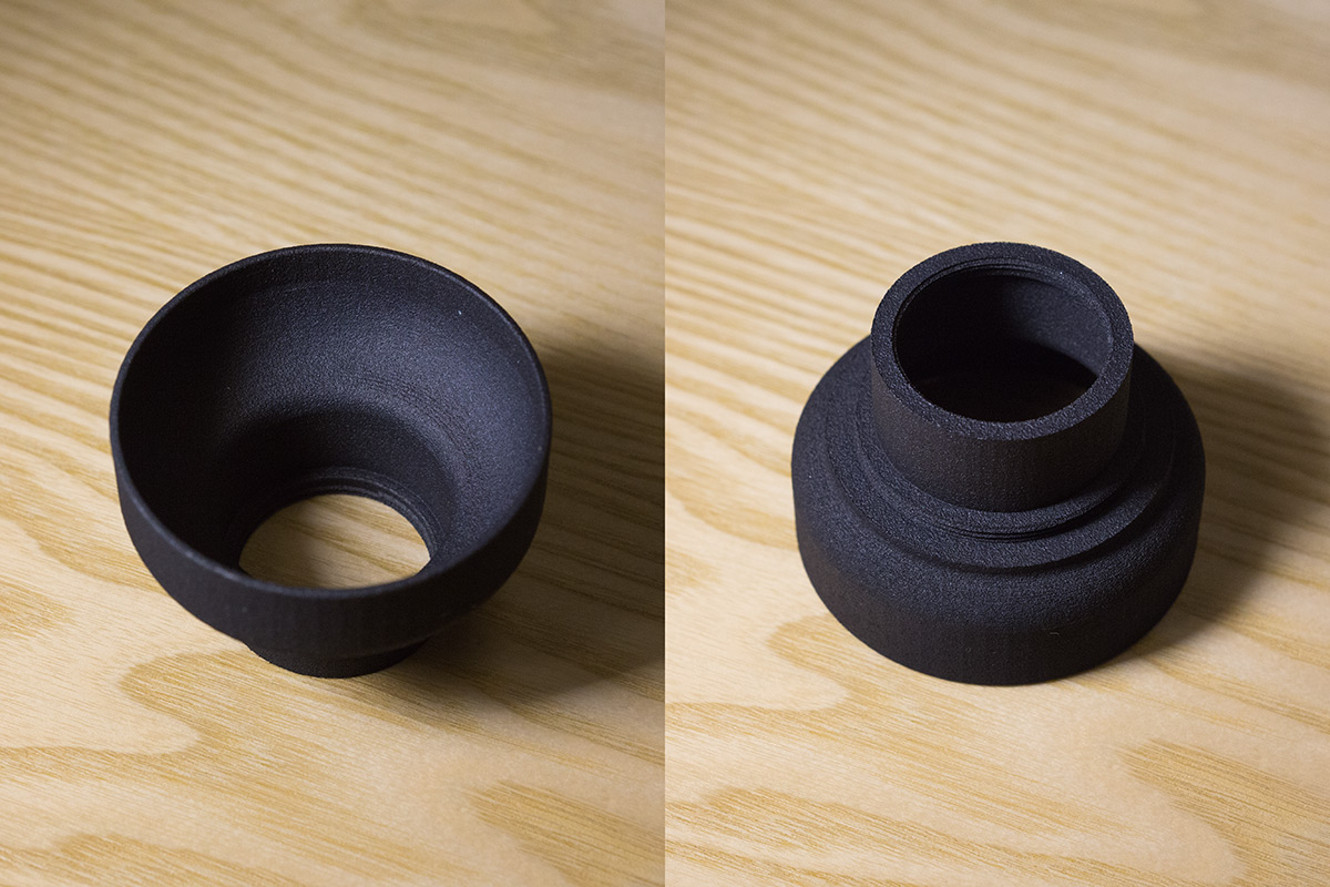 3Dプリンターで作られたアダプタ