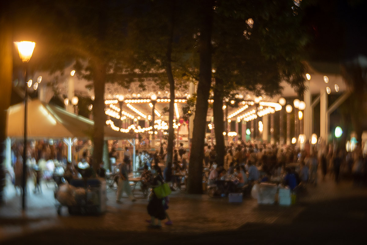 Hugo Meyer & Co - Goerlitz Kinon III 60mm で、閉店間近のとしまえんを撮影